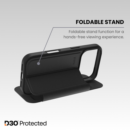 EFM Venice Wallet Case iPhone 17 Pro Max -  Black EFM Venice Wallet Case iPhone 17 Pro Max -  Black