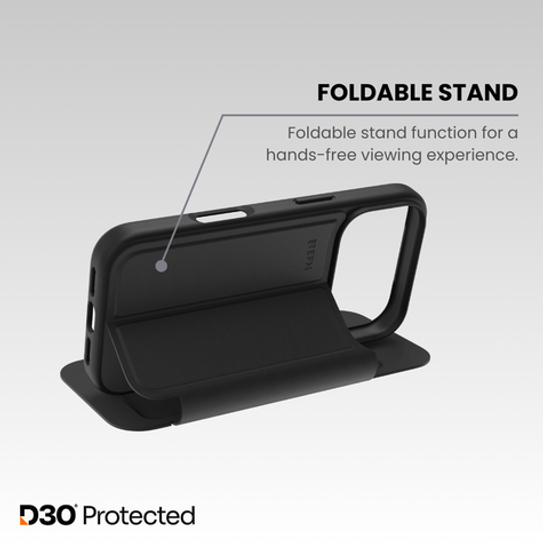 EFM Venice Wallet Case iPhone 17 Pro -  Black EFM Venice Wallet Case iPhone 17 Pro -  Black