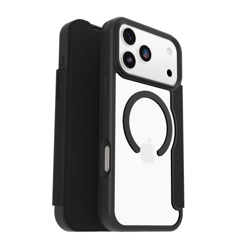 OtterBox React Folio MagSafe Case iPhone 17 Pro - Black Crystal