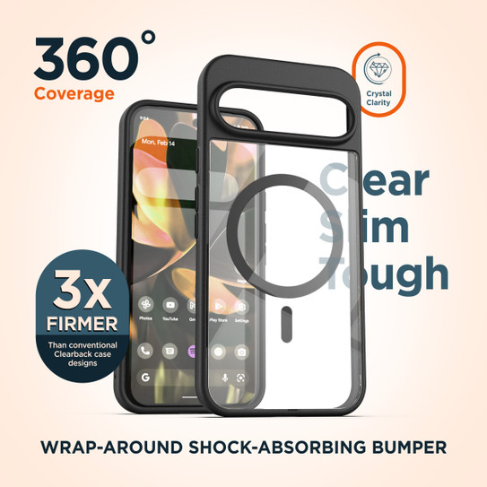 Encased SlimShield Case with Magnetic Wallet Google Pixel 10/10 Pro - Black Encased SlimShield Case with Magnetic Wallet Google Pixel 10/10 Pro - Black