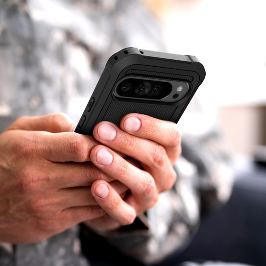 Encased Falcon Case with Belt Clip Holster & HD Screen Protector Google Pixel 10 Pro XL - Black