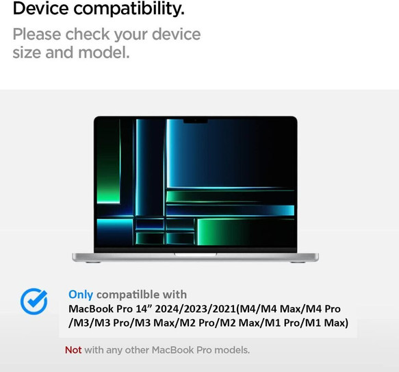 Spigen GLAS.tR Slim Tempered Glass MacBook Pro 14" (M1/M2/M3/M4) - Clear Spigen GLAS.tR Slim Tempered Glass MacBook Pro 14" (M1/M2/M3/M4) - Clear