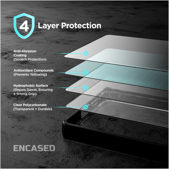 Encased SlimShield Case iPhone 17 Pro Max with Belt Clip Holster - Clear Encased SlimShield Case iPhone 17 Pro Max with Belt Clip Holster - Clear