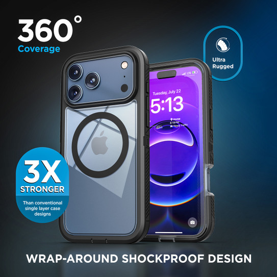 Encased Voyager Case iPhone 17 Pro Max - Black Encased Voyager Case iPhone 17 Pro Max - Black