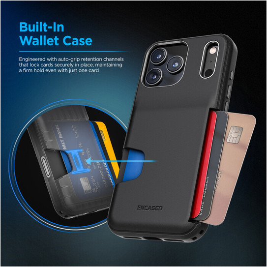 Encased Cache Cell Wallet Case iPhone 17 Pro Max - Black