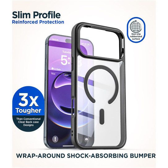 Encased SlimShield Case iPhone 17 Pro with Belt Clip Holster - Clear