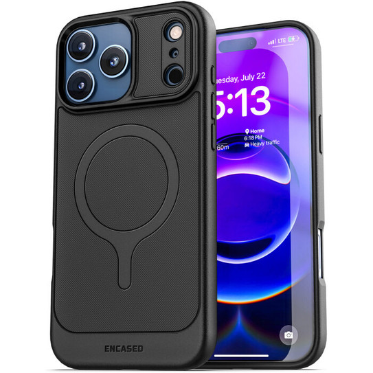 Encased Thin Armor Case iPhone 17 Pro with Belt Clip Holster - Black Encased Thin Armor Case iPhone 17 Pro with Belt Clip Holster - Black