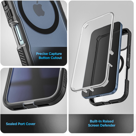 Encased Voyager Case iPhone 17 Air- Black/Clear Encased Voyager Case iPhone 17 Air- Black/Clear