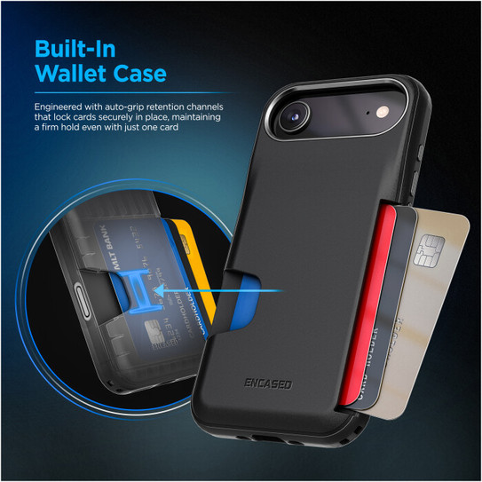 Encased Cache Cell Wallet Case iPhone 17 Air - Black