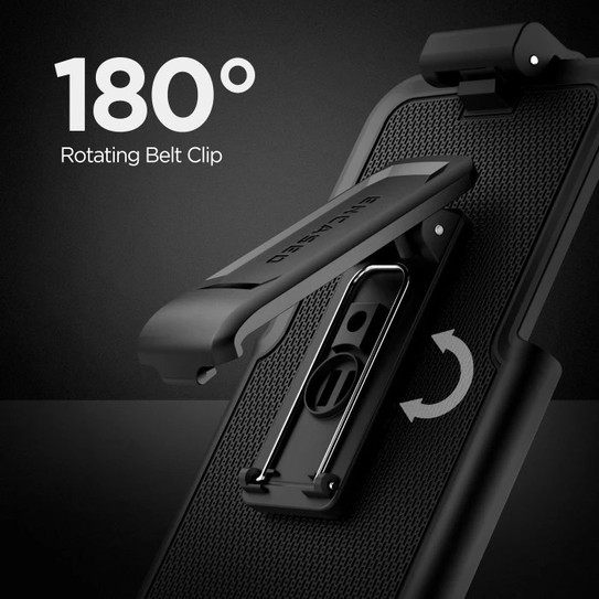 Encased Rebel Case iPhone 17 Air with Belt Clip Holster - Black