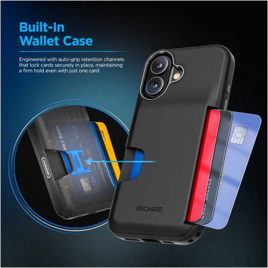 Encased Cache Cell Wallet Case iPhone 17 - Black