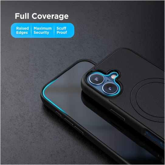 Encased Thin Armor Case iPhone 17 with Belt Clip Holster - Black