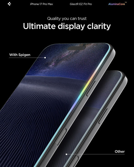 Spigen GLAS.tR EZ Fit Pro HD Screen Protector iPhone 16 Pro Max/17 Pro Max - Black Spigen GLAS.tR EZ Fit Pro HD Screen Protector iPhone 16 Pro Max/17 Pro Max - Black