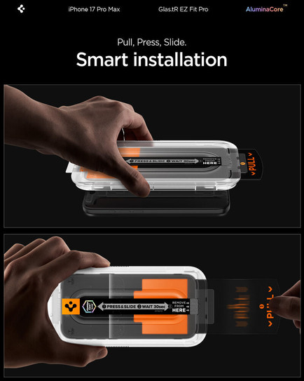 Spigen GLAS.tR EZ Fit Pro HD Screen Protector iPhone 16 Pro Max/17 Pro Max - Black Spigen GLAS.tR EZ Fit Pro HD Screen Protector iPhone 16 Pro Max/17 Pro Max - Black