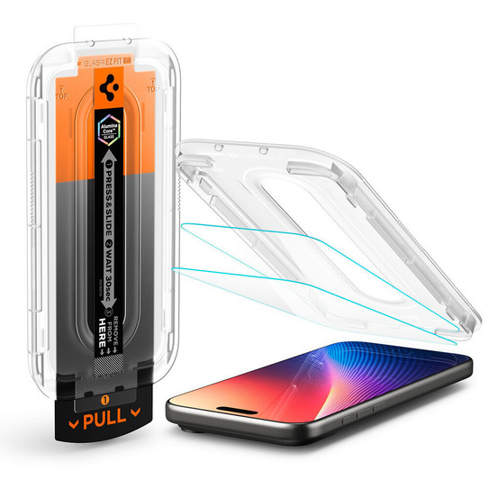 Spigen GLAS.tR EZ Fit Pro HD Screen Protector iPhone 16 Pro Max/17 Pro Max - Clear Spigen GLAS.tR EZ Fit Pro HD Screen Protector iPhone 16 Pro Max/17 Pro Max - Clear