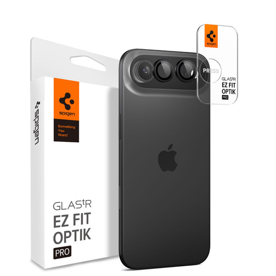 Spigen GLAS.tR EZ Fit Optik Pro 2PCS Glass Camera Lens Protector iPhone 17 Air - Black Spigen GLAS.tR EZ Fit Optik Pro 2PCS Glass Camera Lens Protector iPhone 17 Air - Black