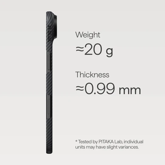 Pitaka Edge Case iPhone 17 Air - Black/Grey