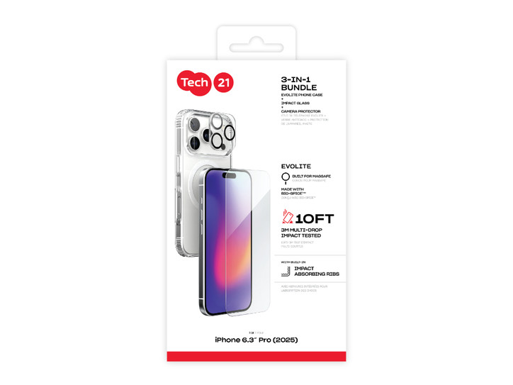 Tech21 EvoLite MagSafe Bundle Case iPhone 17 Pro - Clear
