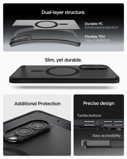 Spigen Ultra Hybrid (MagFit) Case Samsung Galaxy S25 Edge - Frost Black