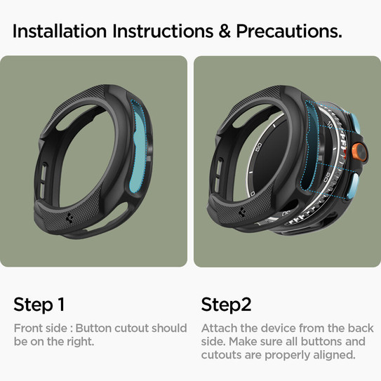 Spigen Liquid Air Case Galaxy Watch 8 46mm - Black