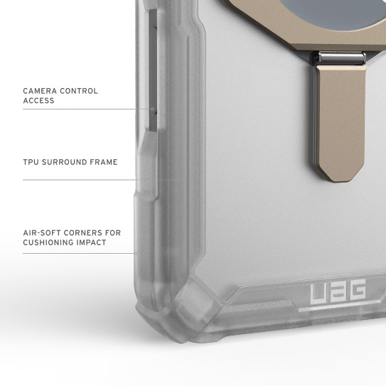 UAG Plasma XTE MagSafe Case iPhone 17 Pro - Clear/Titanium