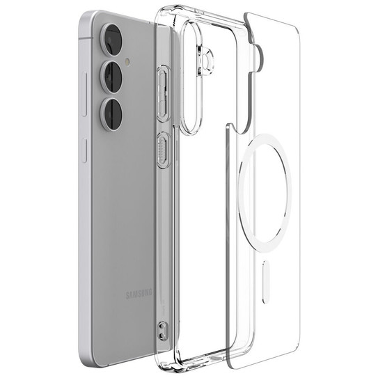 Spigen Ultra Hybrid MagSafe Case Samsung Galaxy S25 FE - Clear Case/White Ring