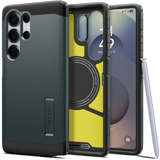 Spigen Tough Armor MagFit Case Samsung Galaxy S25 Ultra - Abyss Green