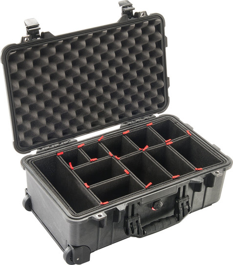 Pelican 1510 Protective Carry-On Case with TrekPak Divider System - Black