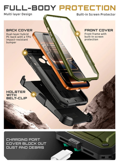 Supcase UB Pro Rugged Case iPhone 17 Pro Max - Guldan