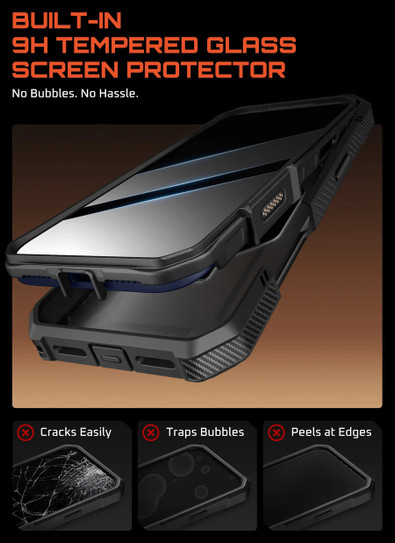 Supcase UB Grip Pro with HD Tempered Glass Case iPhone 17 Pro Max - Black