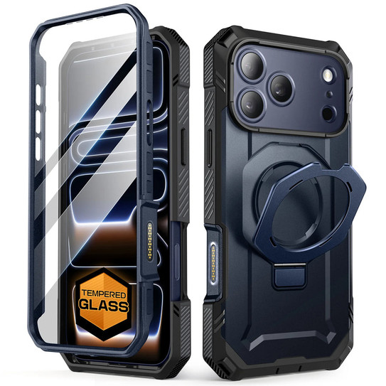 Supcase UB Grip Pro with HD Tempered Glass Case iPhone 17 Pro Max - Azure 