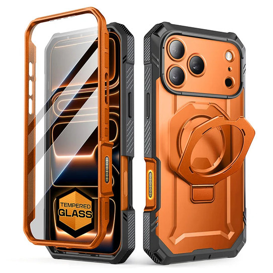 Supcase UB Grip Pro with HD Tempered Glass Case iPhone 17 Pro - Coral