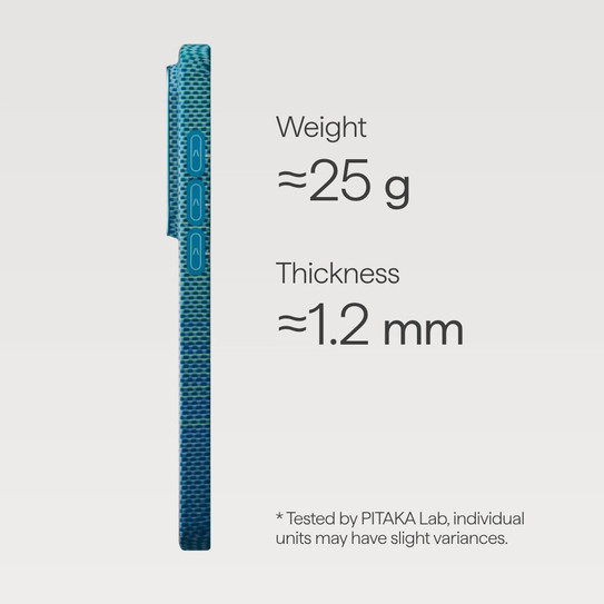 Pitaka Glints of Gold Ultra Slim Case Samsung Galaxy S26 Ultra - Lucid Blue