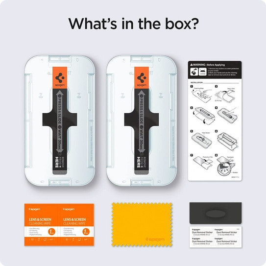 Spigen EZ Fit GLAS.tR Privacy 2 Pcs Screen Protector iPhone 16e/ 14/ 13/ 13 Pro - Black