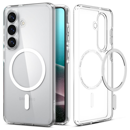 Spigen Ultra Hybrid MagSafe Case Samsung Galaxy S26 - Clear Case / White Ring