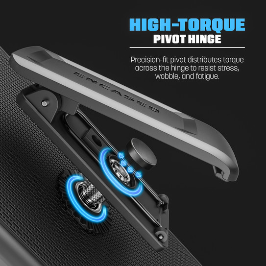 Encased DuraClip Case Samsung Galaxy S26 Ultra with Belt Clip Holster and Kickstand - Black