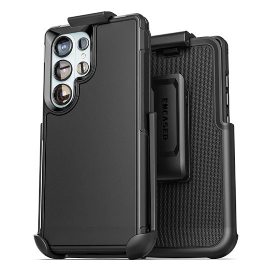 Encased Challenger Case Samsung Galaxy S26 Ultra with Belt Clip Holster - Black