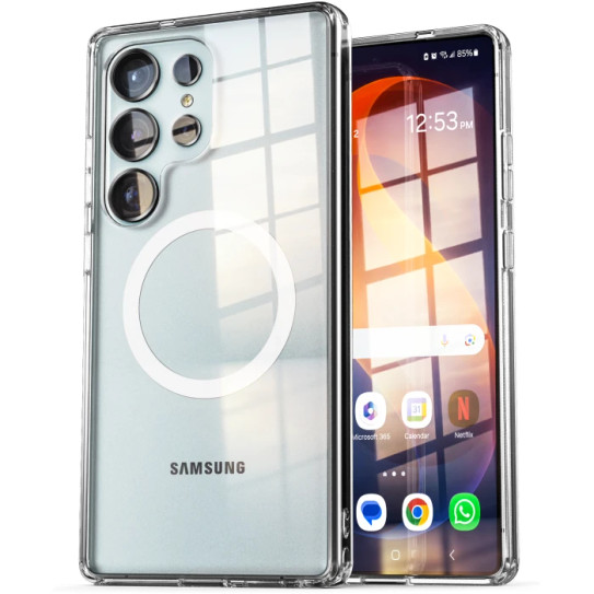 Encased Clearback Case Samsung Galaxy S26 Ultra with Belt Clip Holster - Clear