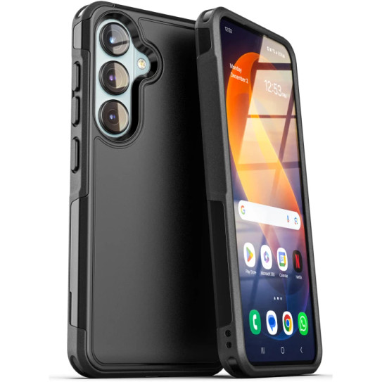 Encased Challenger Case Samsung Galaxy S26+ Plus with Belt Clip Holster - Black