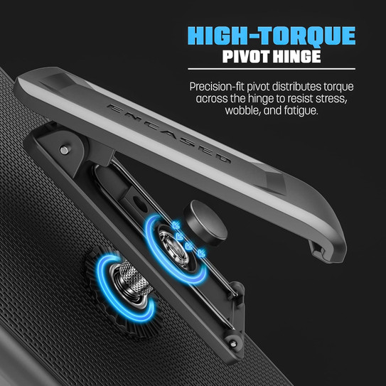 Encased Titan Waterproof Case Samsung Galaxy S26 Ultra with Belt Clip Holster - Clear/Black