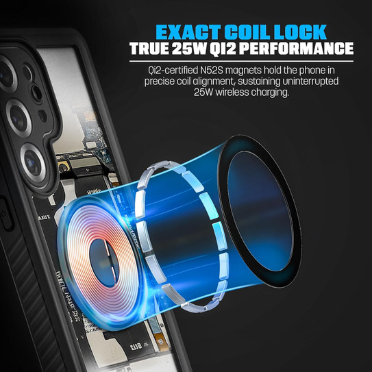 Encased Titan Waterproof Case Samsung Galaxy S26 Ultra with Belt Clip Holster - Clear/Black