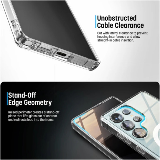 Encased Clearback Case Samsung Galaxy S26 with Belt Clip Holster - Clear