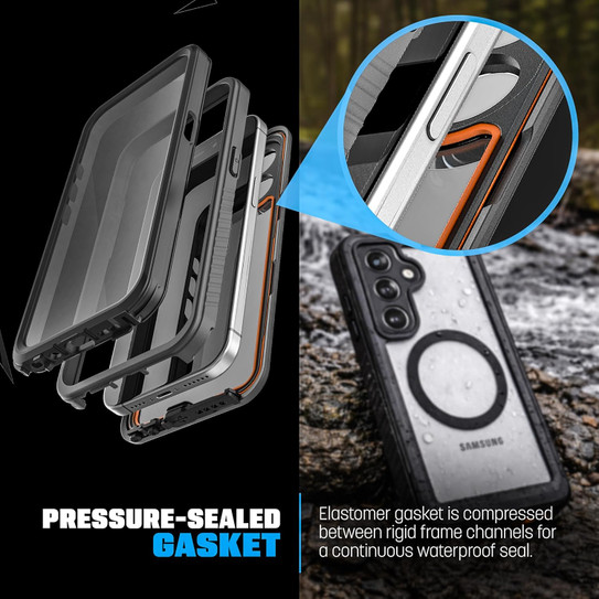 Encased Titan Waterproof Case Samsung Galaxy S26 - Clear/Black