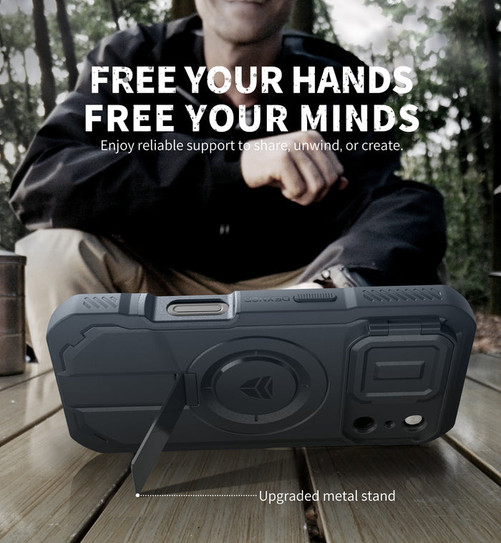 Dexnor Armor Shield MagSafe Case iPhone 17 Pro Max With Flip Camera Cover - Blue