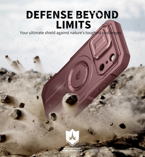 Dexnor Armor Shield MagSafe Case iPhone 17 Pro Max With Flip Camera Cover - Red