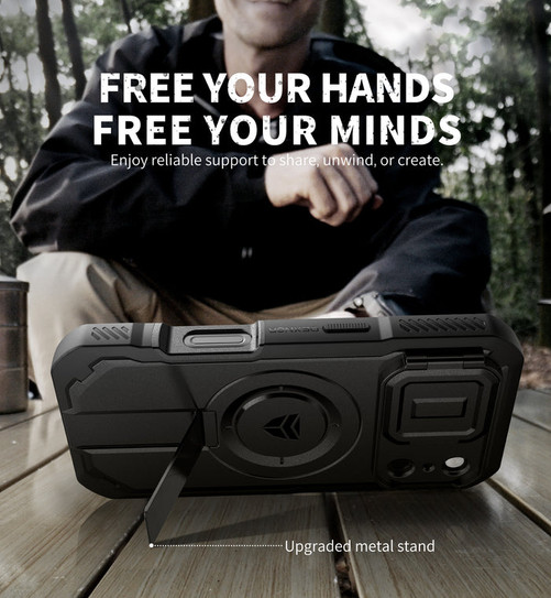 Dexnor Armor Shield MagSafe Case iPhone 17 Pro With Flip Camera Cover - Black