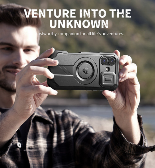 Dexnor Armor Shield MagSafe Case iPhone 17 With Flip Camera Cover - Black