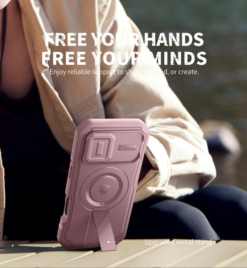 Dexnor Armor Shield MagSafe Case iPhone 17 With Flip Camera Cover - Pink