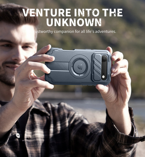 Dexnor Armor Shield MagSafe Case iPhone 17 Air With Flip Camera Cover - Blue