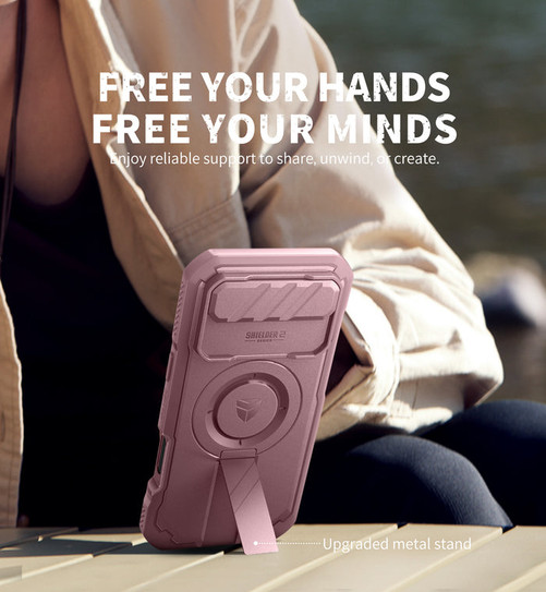 Dexnor Armor Shield MagSafe Case iPhone 17 Air With Flip Camera Cover - Pink